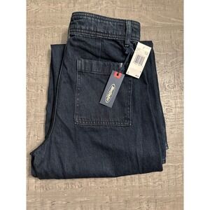Buffalo Jeans High‎ Rise Wide Leg Adele Dark Wash Denim Women's W33 NWT